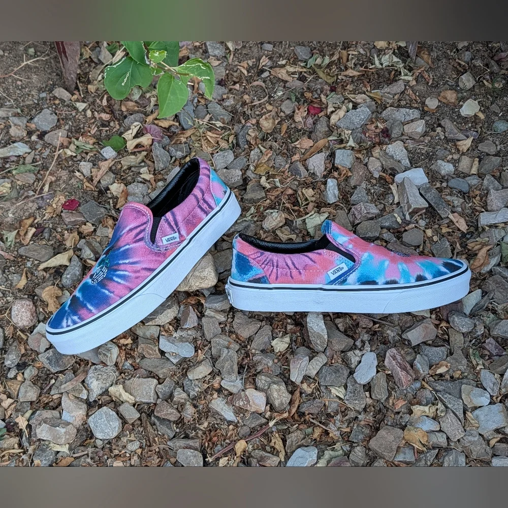 Vans Multicolor Tie-Dye Slip-Ons - Picture 2 of 15